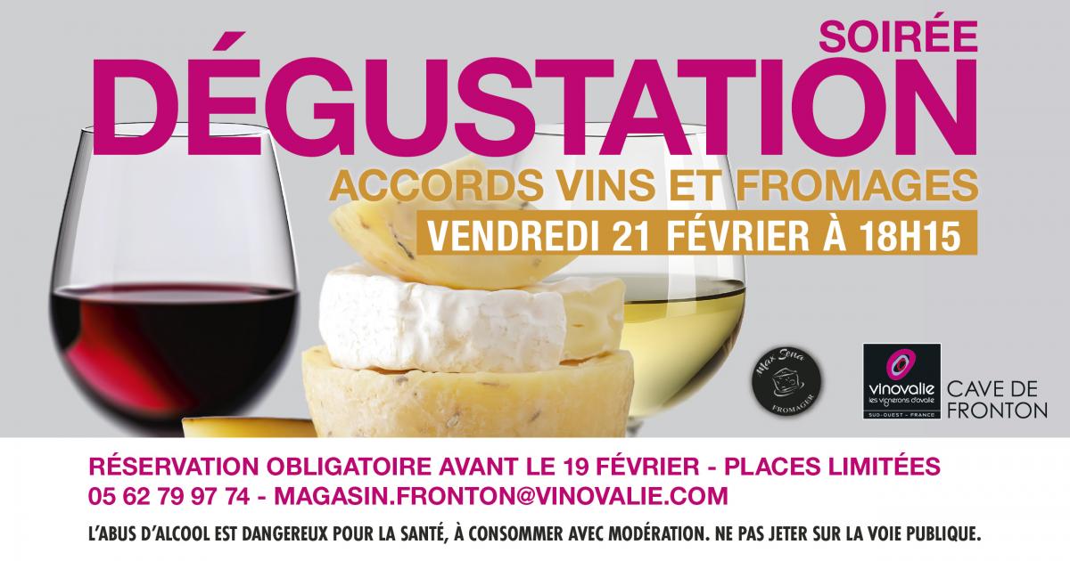 soirée vins et fromages à Vinovalie Fronton