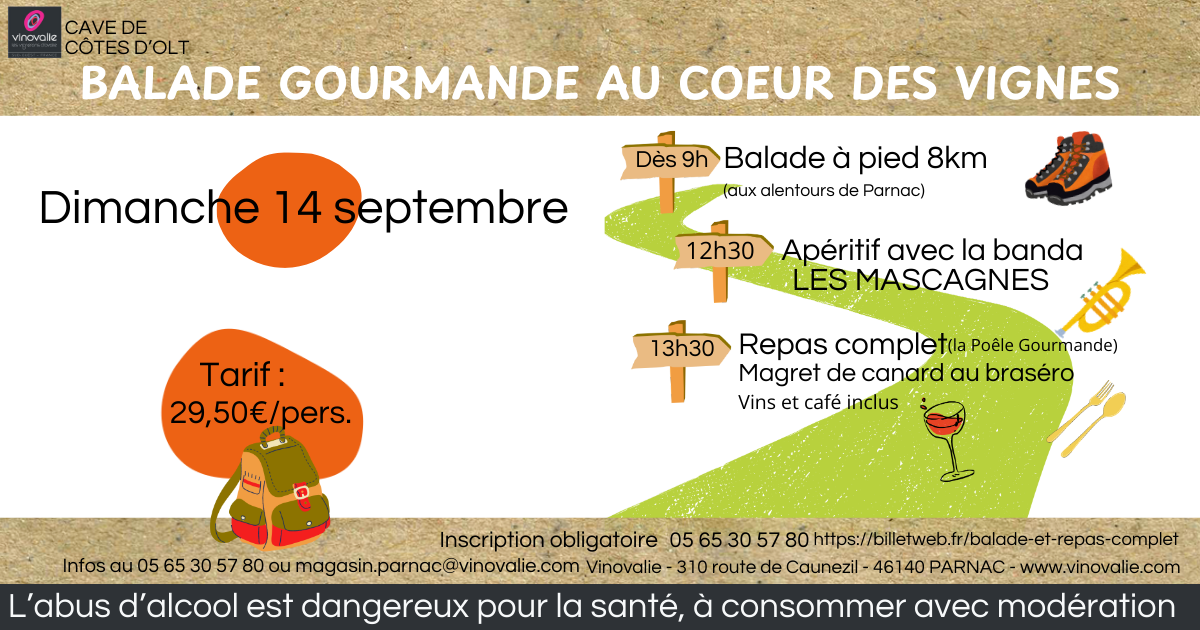 balade festive dans les vignes de Vinovalie Parnac