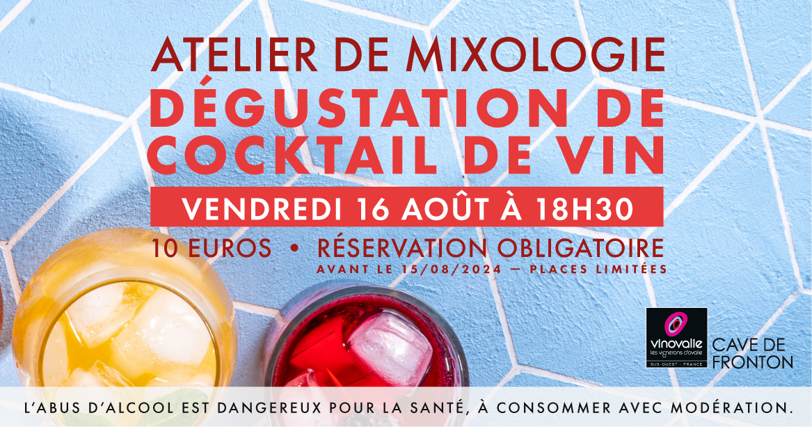 soirée mixologie cocktails de vin sà la cave de Fronton