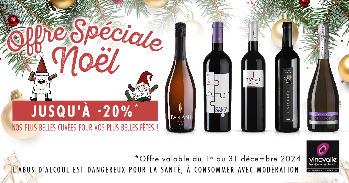 Offre special Noel dans les 4 caves Vinovalie